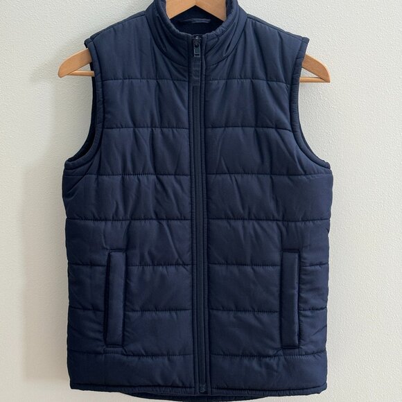 The Children's Place Boys Zip Up Puffer Vest - Size L/G (10-12) - Navy - Picture 1 of 7
